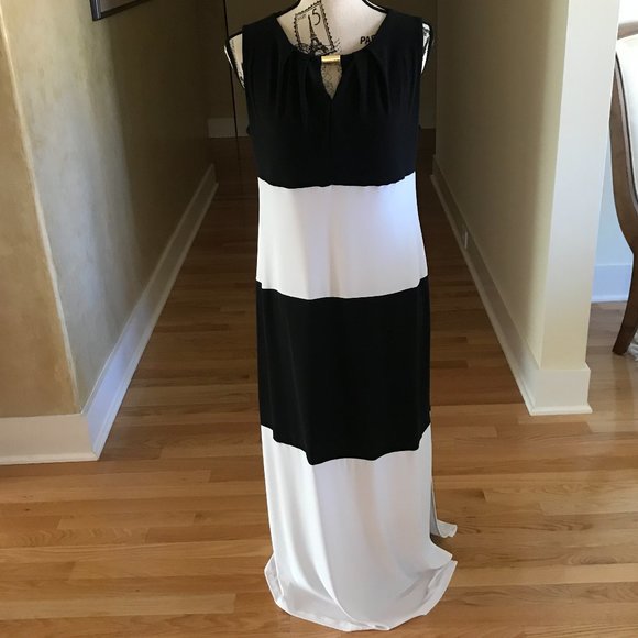 Chico's Dresses & Skirts - Chico's Sleeveless Black and White Maxi Dress
